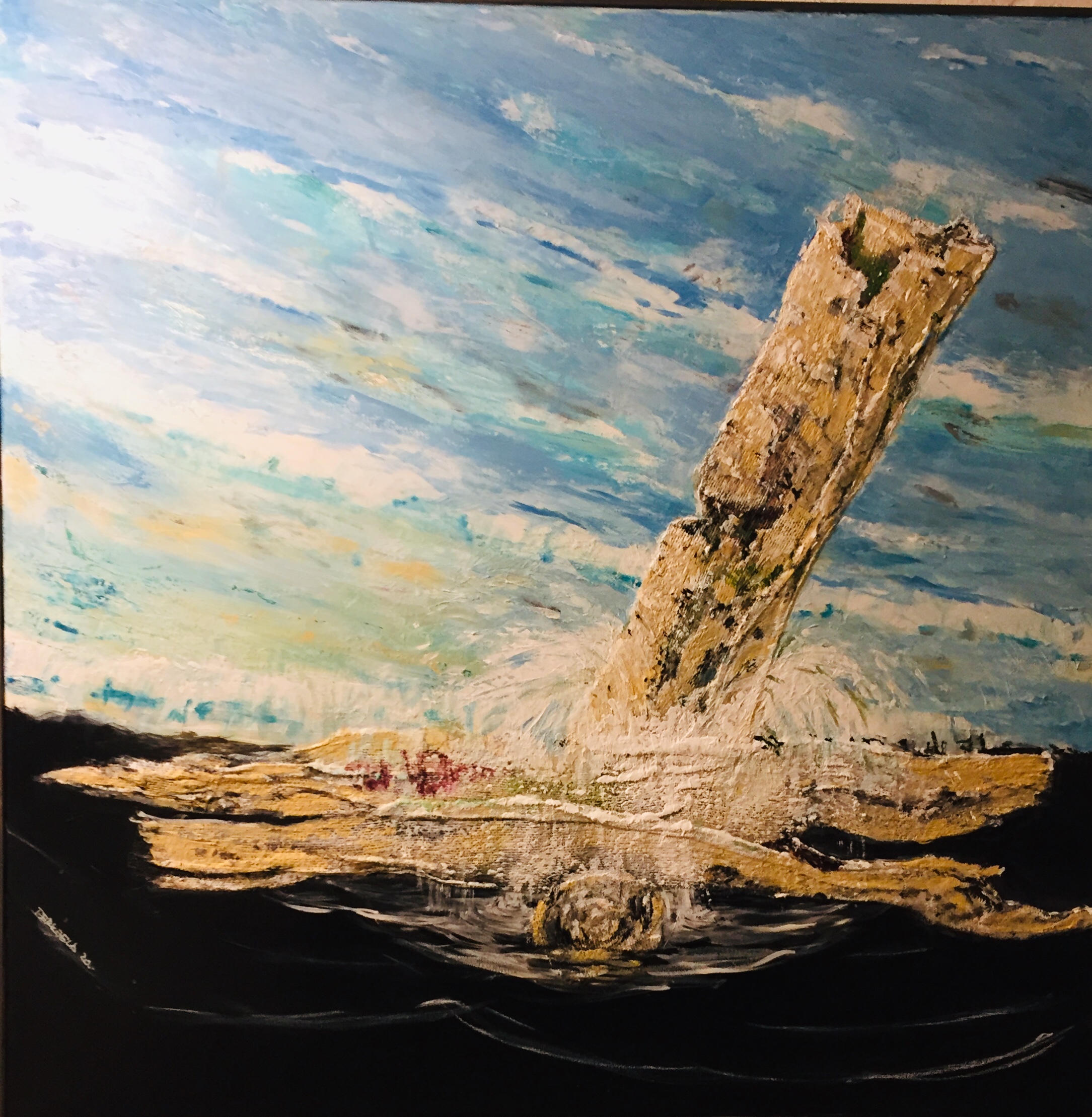 Per Kjeld maleri med titlen; Dovent trae