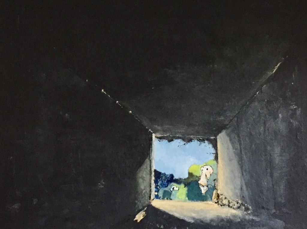 Per Kjeld maleri med titlen; Hul igennem