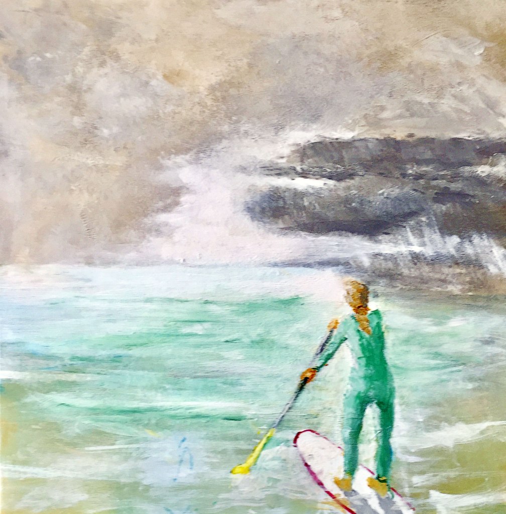 Maleri af Per Kjeld Jensen med titlen; Onboard.