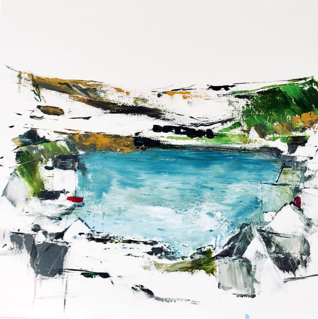 Maleri af Per Kjeld Jensen med titlen; Seaview I.