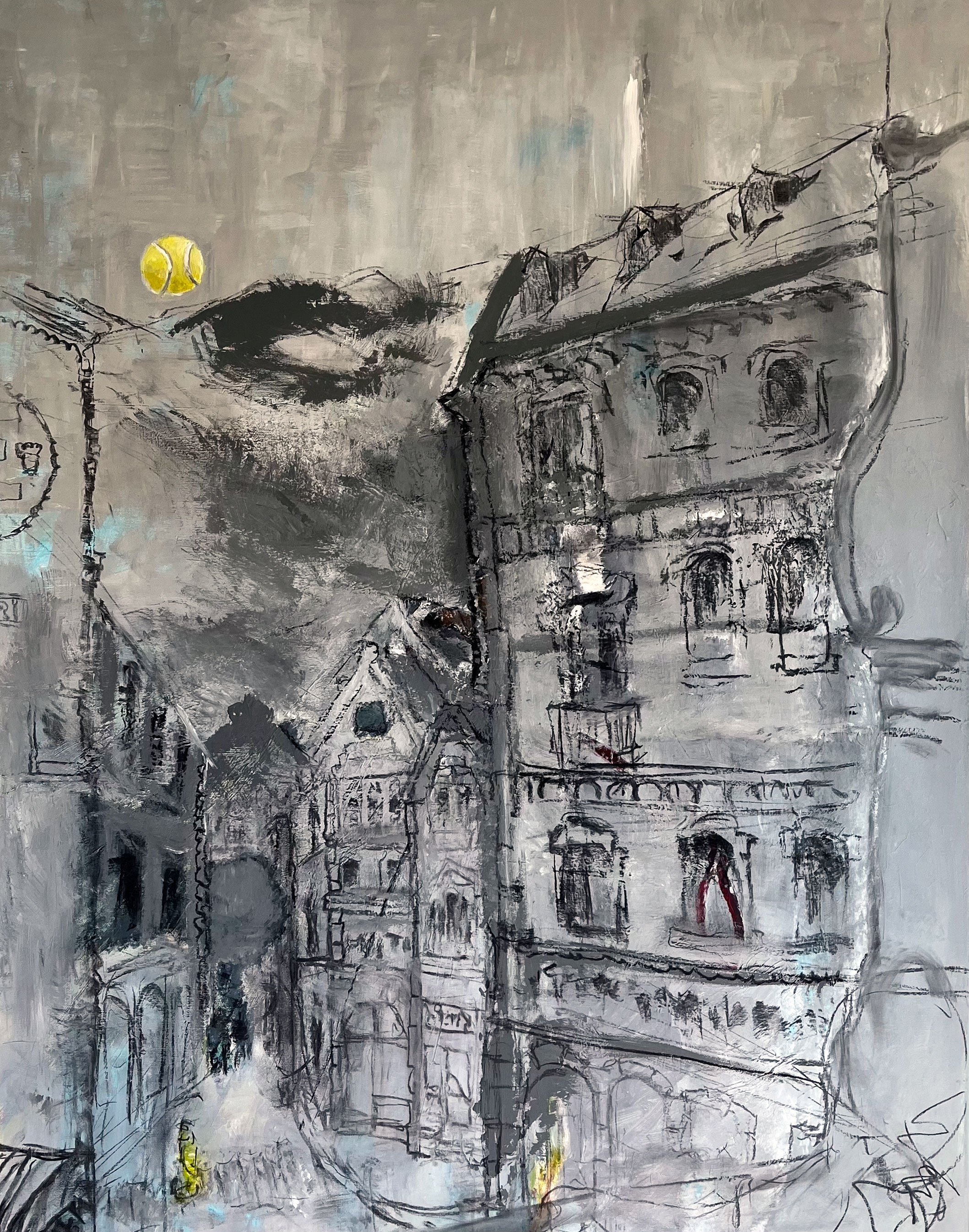 Per Kjeld maleri med titlen; I Måneskin